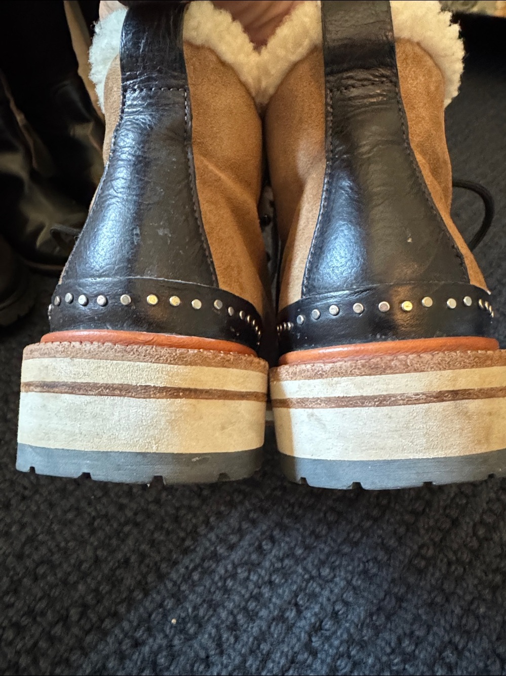 rag & bone Compass Genuine Shearling Combat Boot - Picture 7 of 7